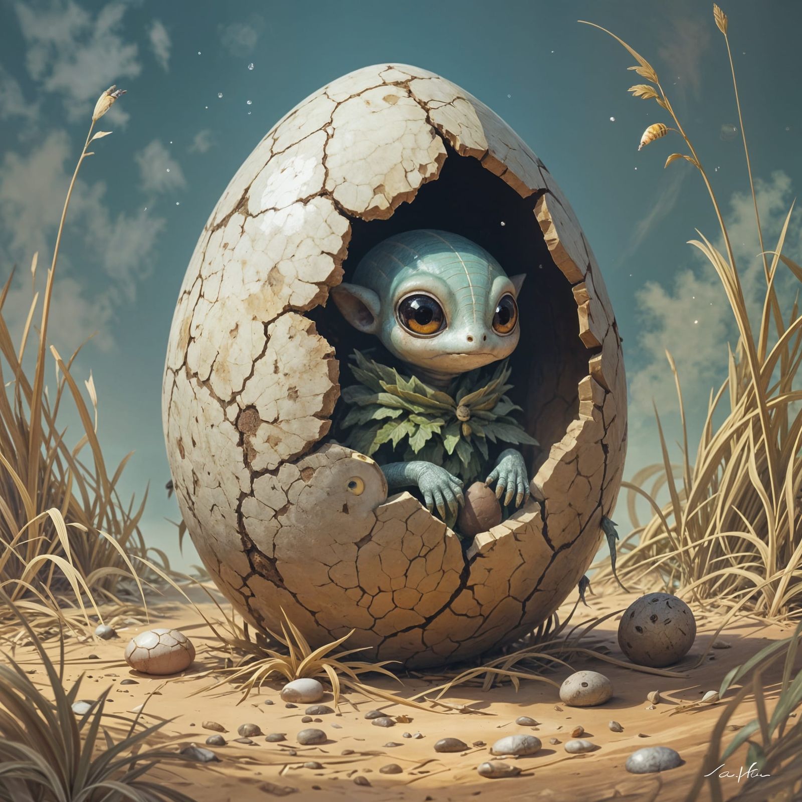 Hatching Alien Finds a Friend