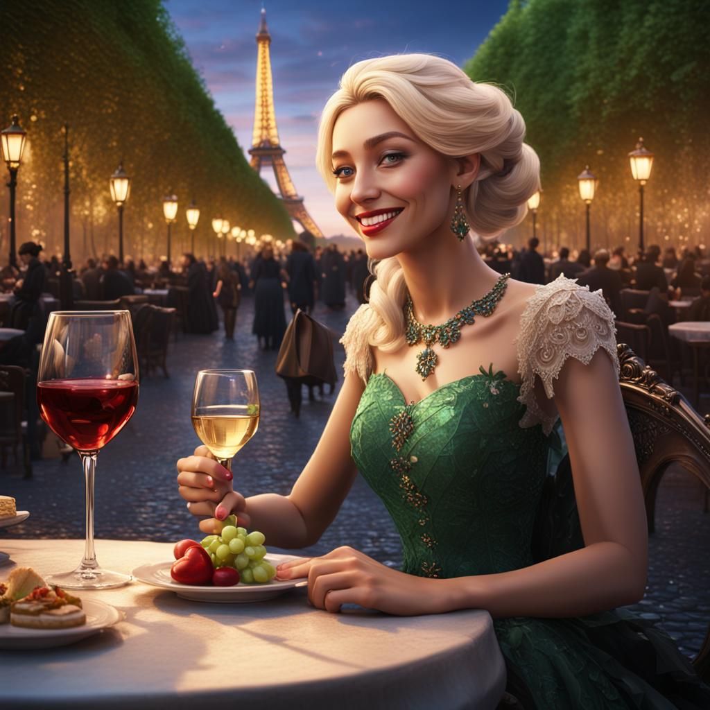 Romantic Paris Date: French Woman and Princess