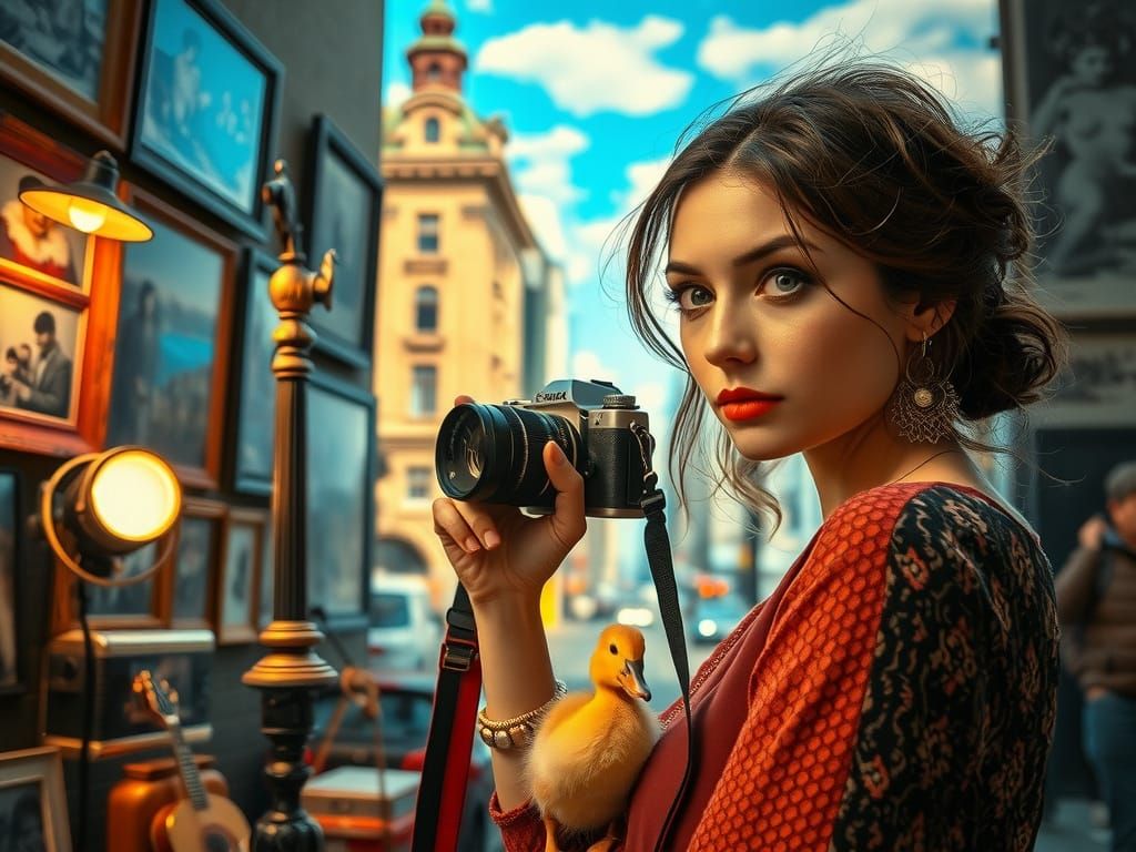 Vintage Studio: Photographer in Klimt-Inspired Style