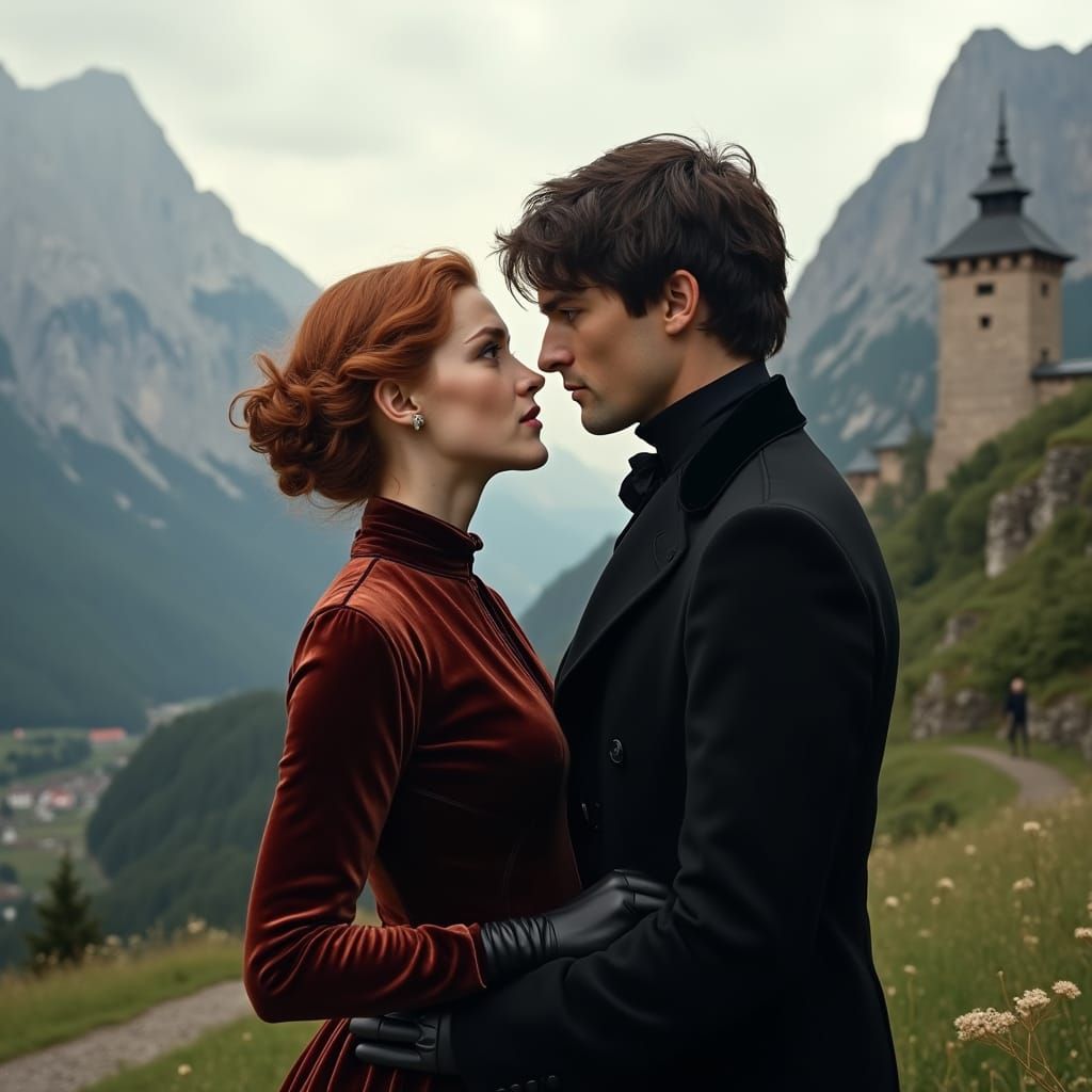 Romantic Encounter in 19th Century Style