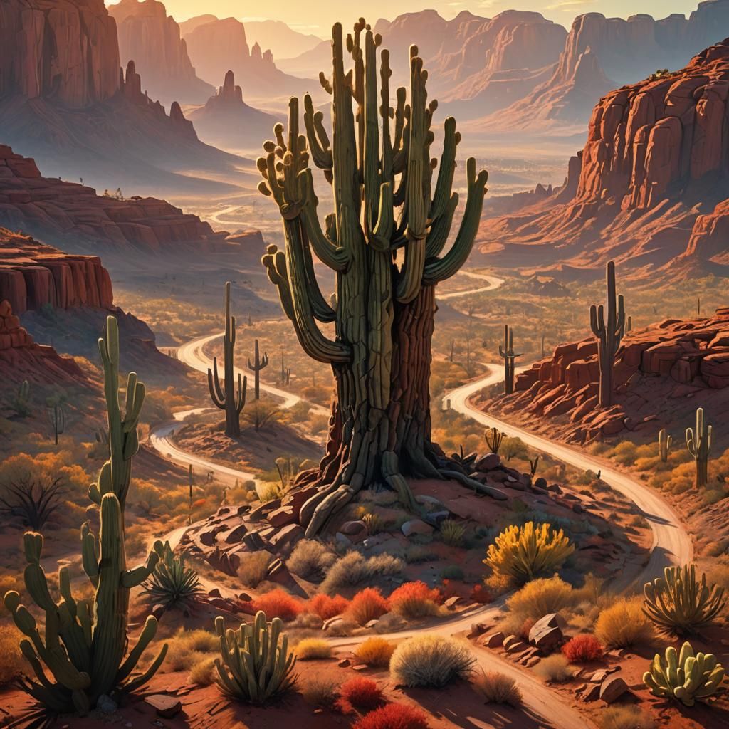 Arizona Autumn Landscape: A Digital Matte Painting