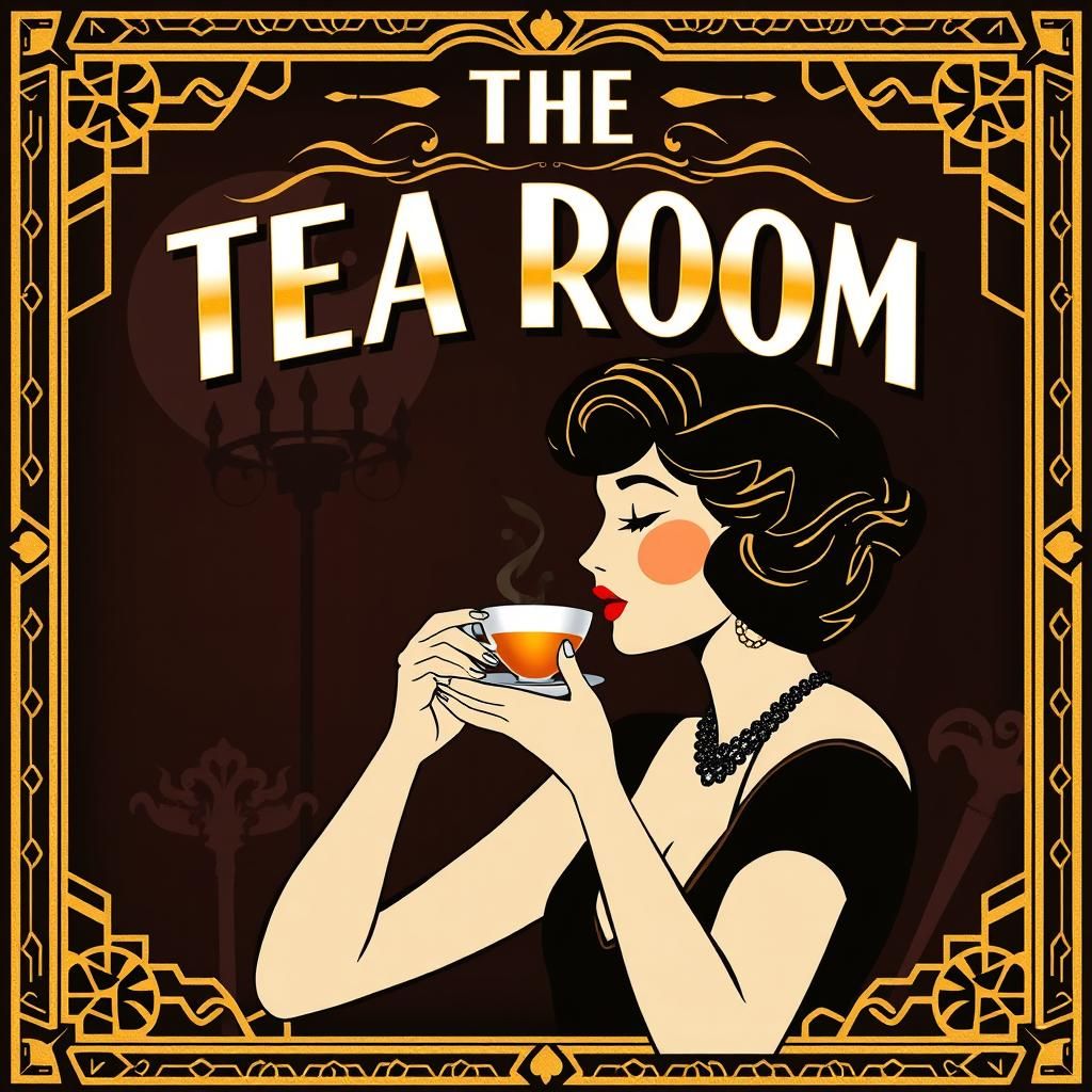 Elegant Art Deco Movie Poster: The Tea Room