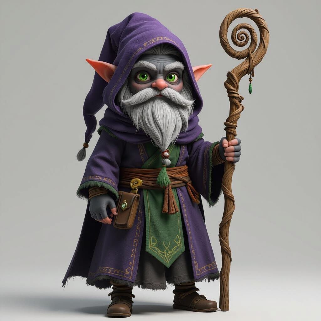 Hyper-Realistic Fantasy Dwarf with Emerald Eyes in 3D Anime ...