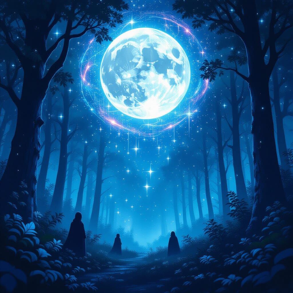 Bioluminescent Forest Portal in a Dreamy Aesthetic