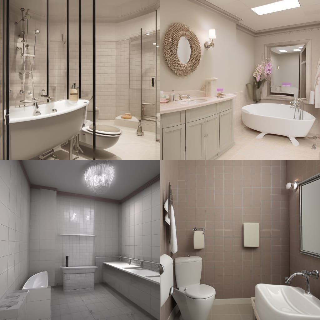 Women's Personal Items Displayed in Bathroom