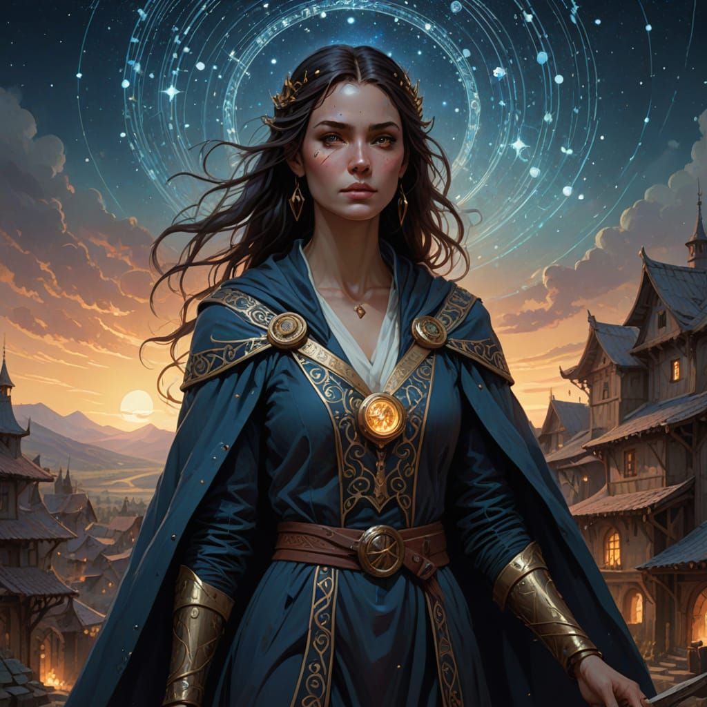 Sorceress Conjures Energy Barrier Around Ancient Village