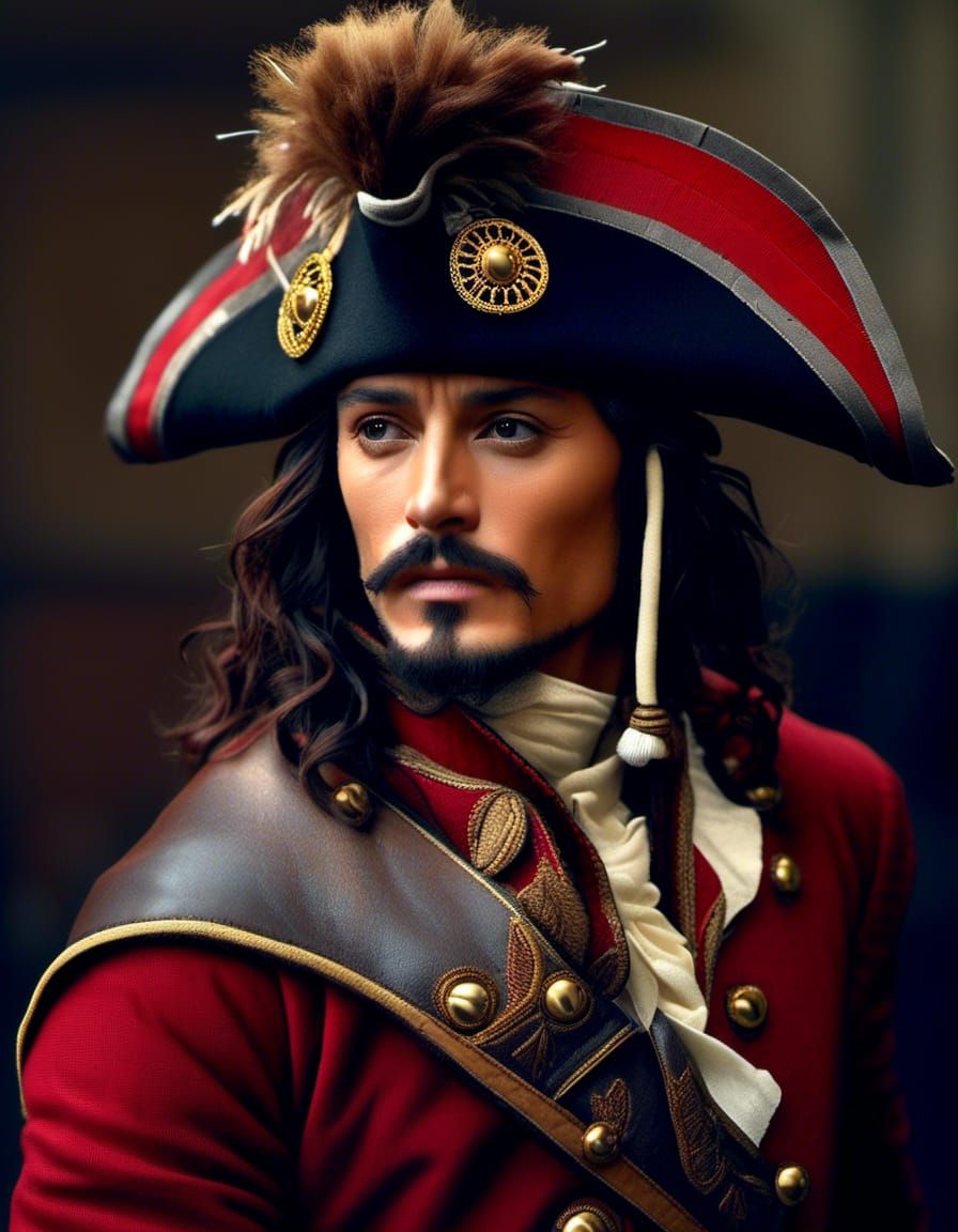 Detailed Portrait of a Drunk Pirate in Cinematic Style