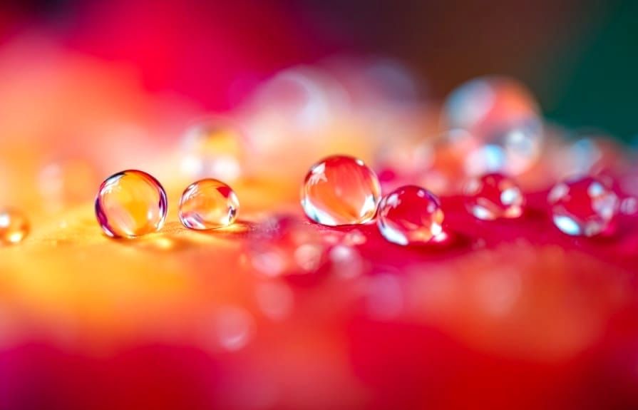 Droplets on a Vibrant Rose Petal