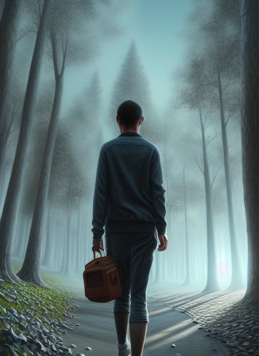 Surreal Lefthand Path in Hyperdetailed Photorealistic Style