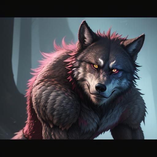Teenage Werewolf Transformation in Anime Style