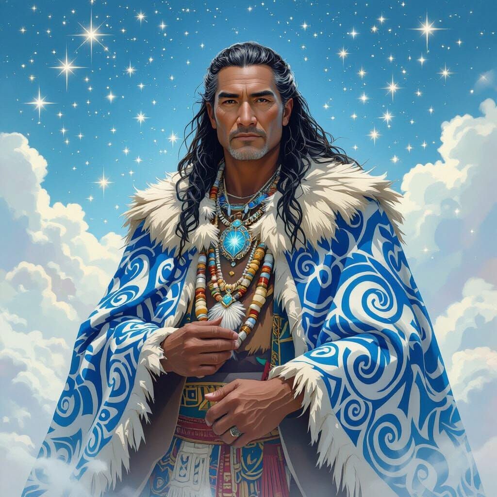 Ranginui, the Sky Father, in Dreamlike Celestial Art