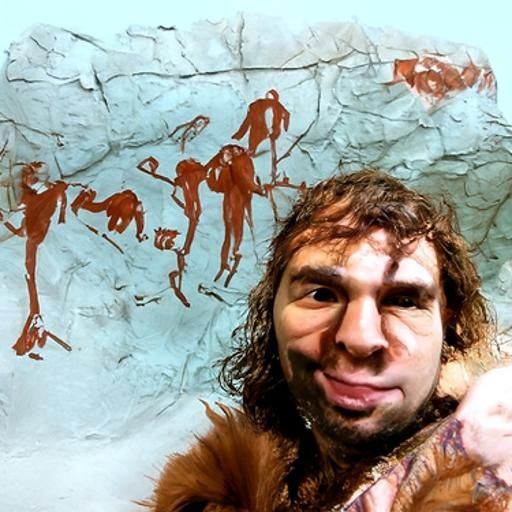 Neanderthal Selfie: A Cave Painting
