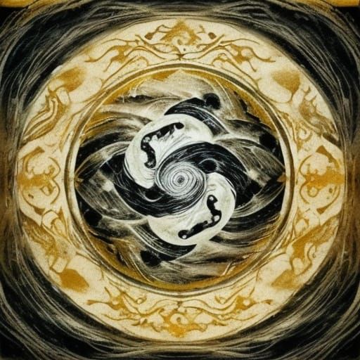 Yinyang to Wuji Transformation in Chinese Ink Style