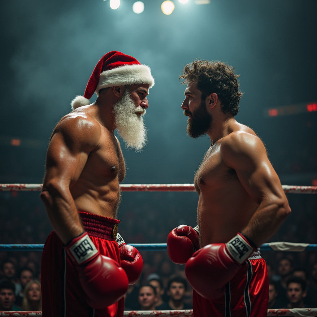 Santa Claus vs Jake Paul in Boxing Ring
