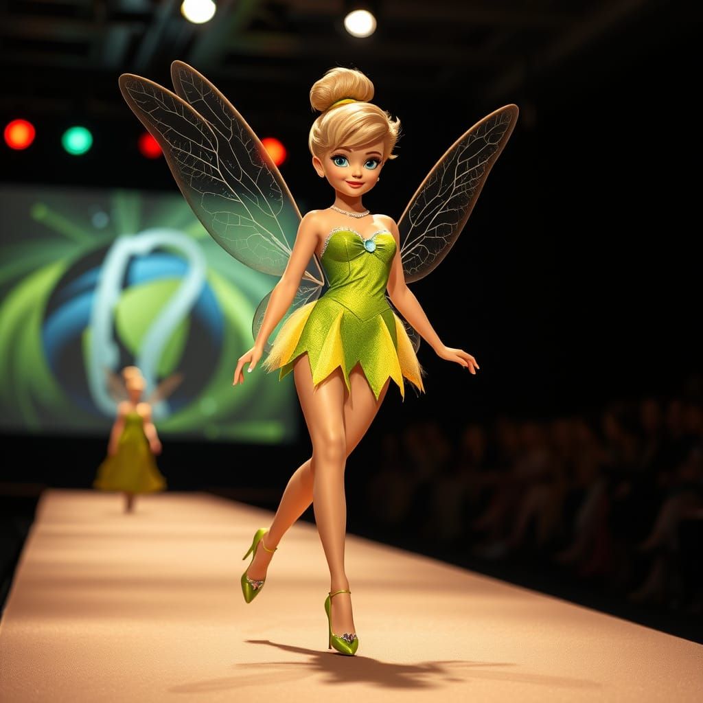Tinker Bell Struts Her Stuff on the Catwalk