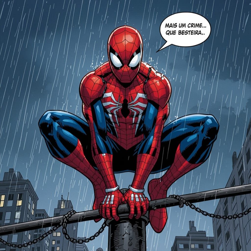 Aranha Noturno em Traje Vermelho e Azul Estilo Ultimate