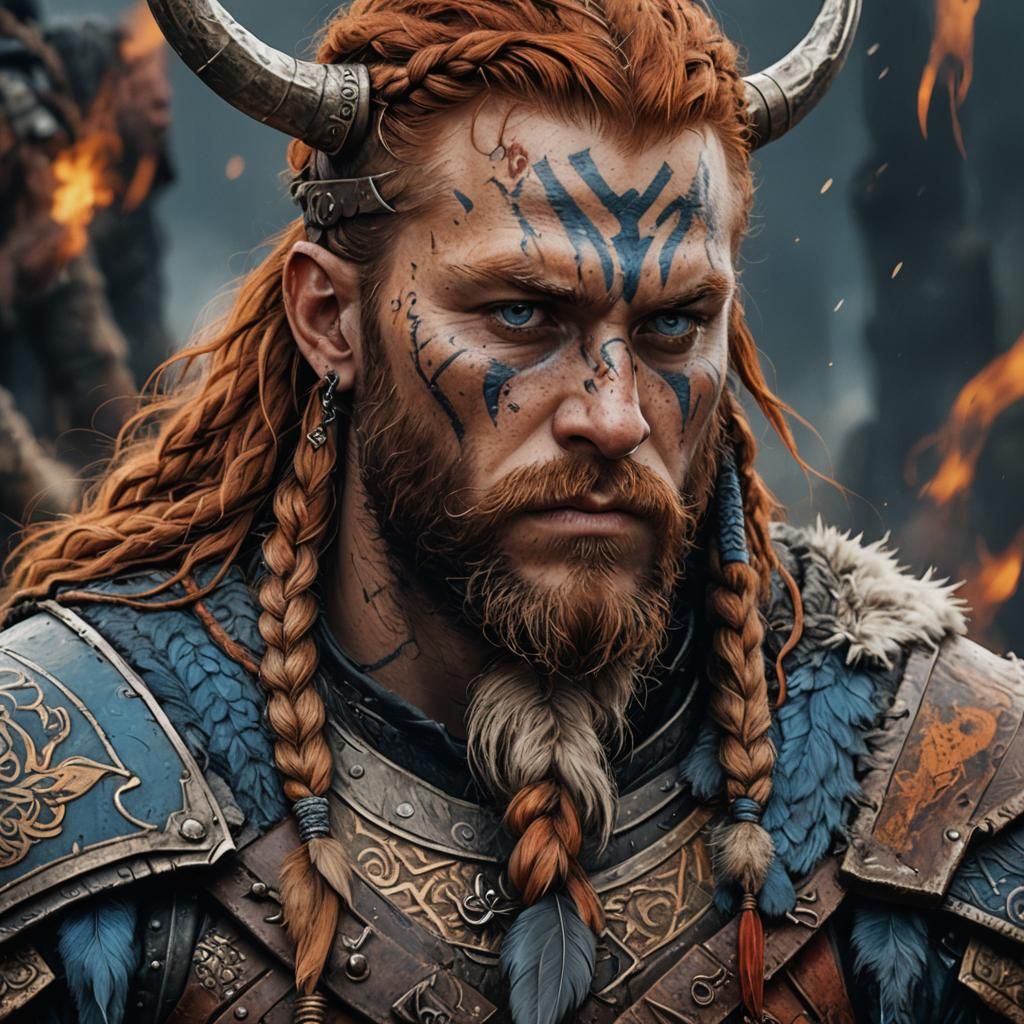 Viking Portrait in Fantasy Concept Art