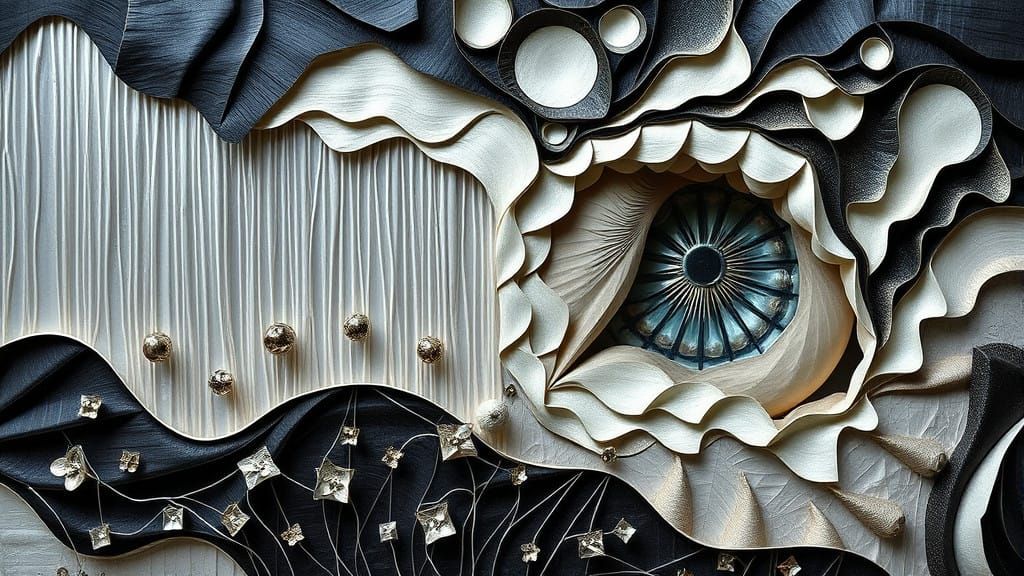 what a dream I had by textile sculptor "metallic paper iris ...