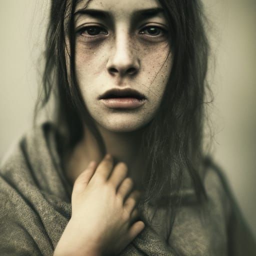 Intimate Portrait of Young Woman in Ambient Light