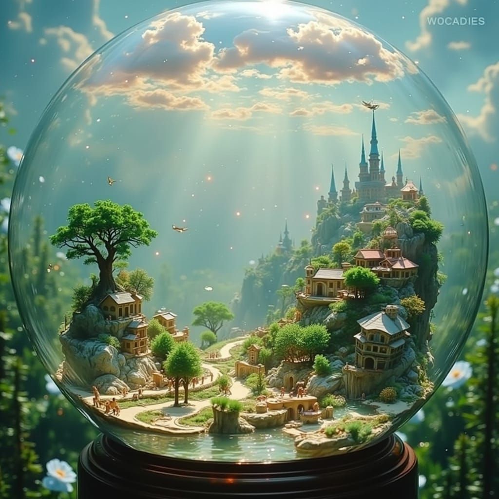 Magical Globe Containing a Miniature World