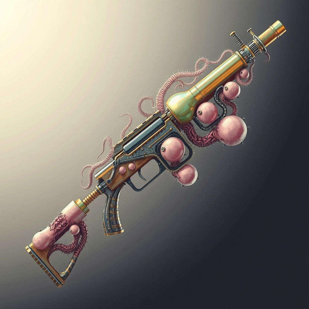 Biomechanical Alien Parasite Pipe Rifle