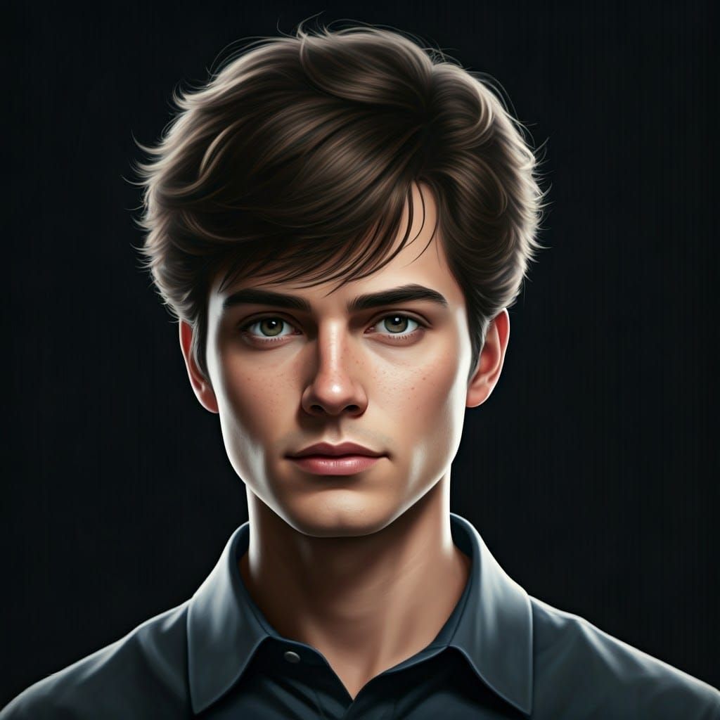 Young Man Wearing Plaid Minidress in Underside View