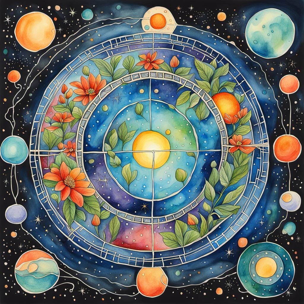 Keliki Line Drawing with Watercolors: Healing and Wellness