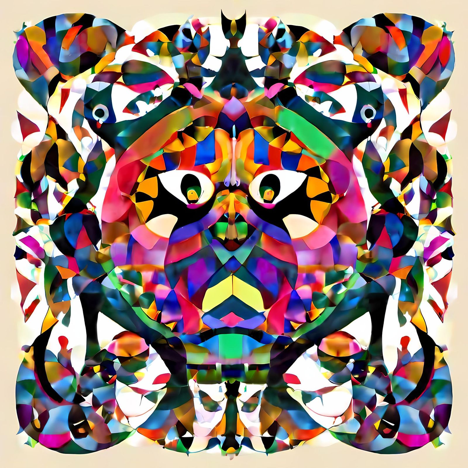 Eldritch Avatar in Avant-Garde Painted Collage