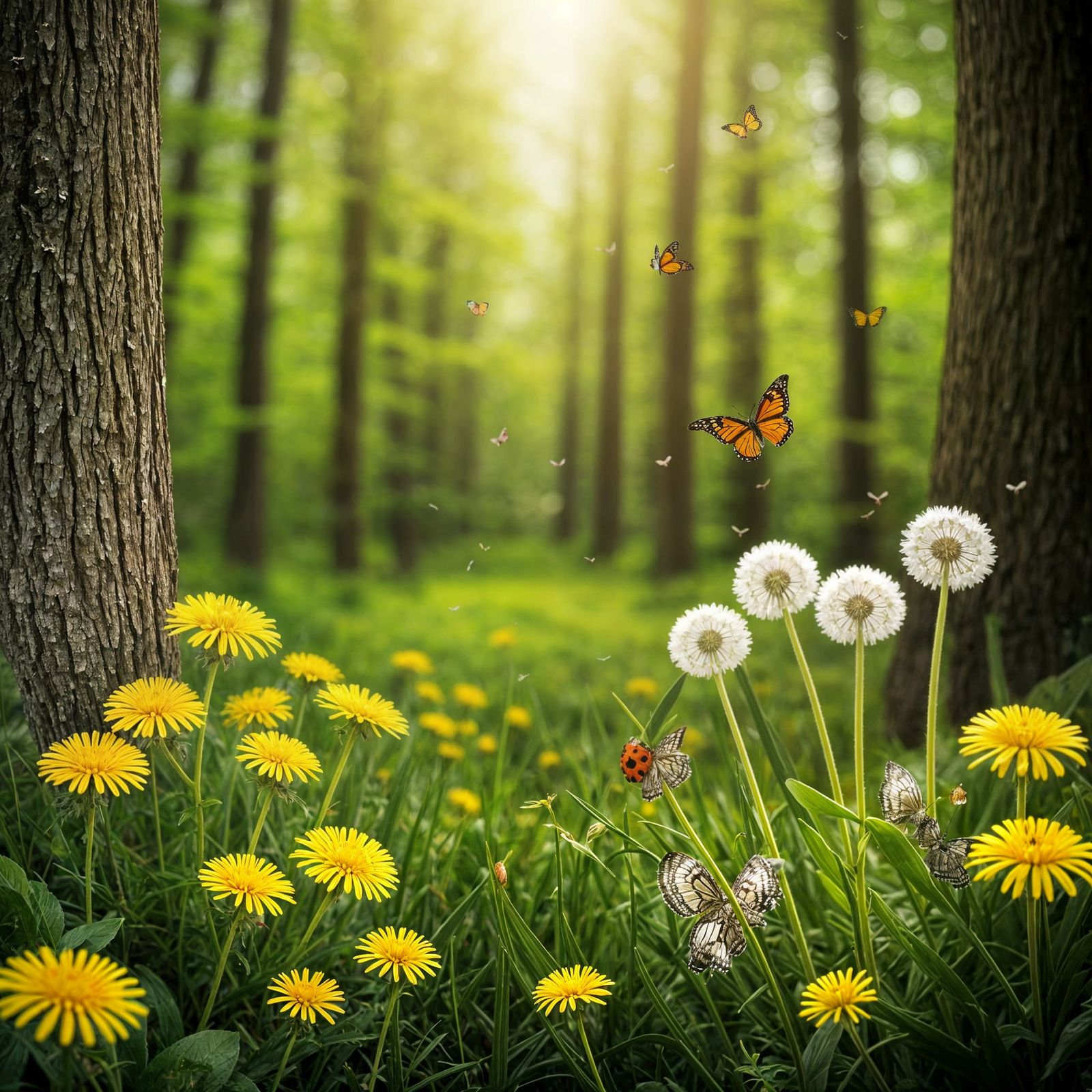 Surreal Spring Masterpiece with Cinematic Film Grain