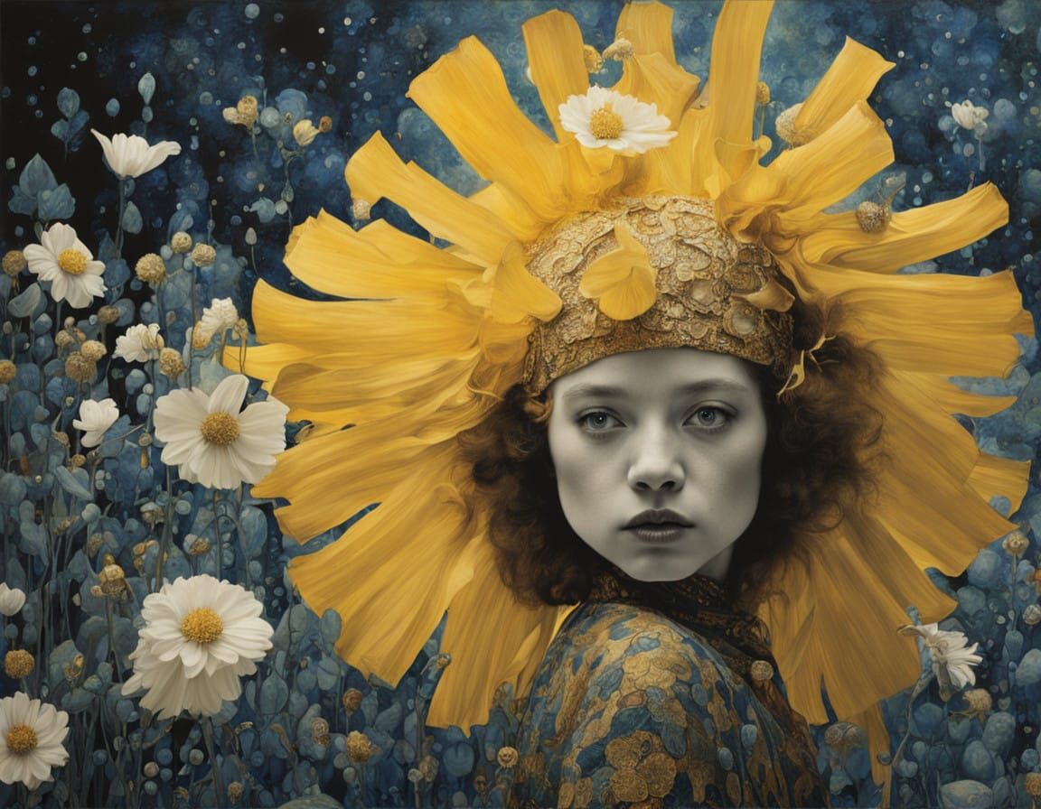 Whimsical Goddess in Opulent, Dreamlike Style