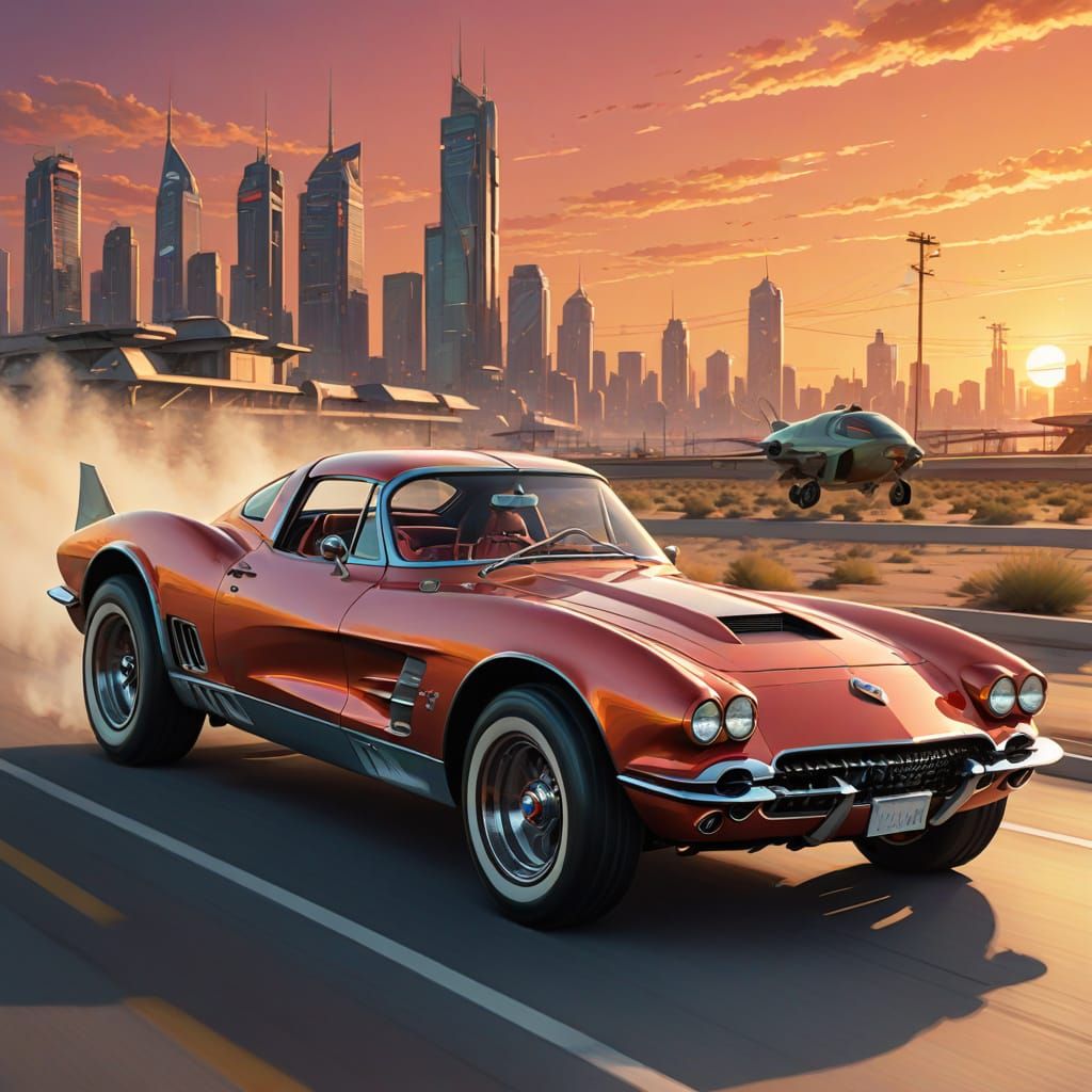 Futuristic Buggy Concept Art in Vibrant Colors