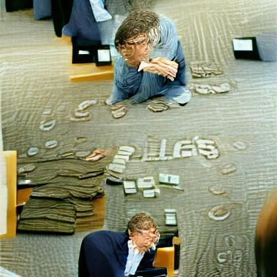 Bill Gates Counting Money