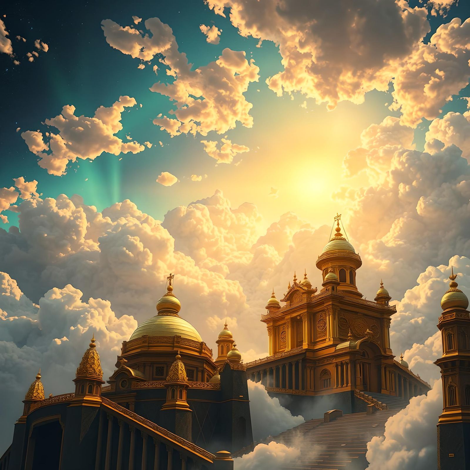 Fantastical Vision of Heaven in Detailed Matte Painting