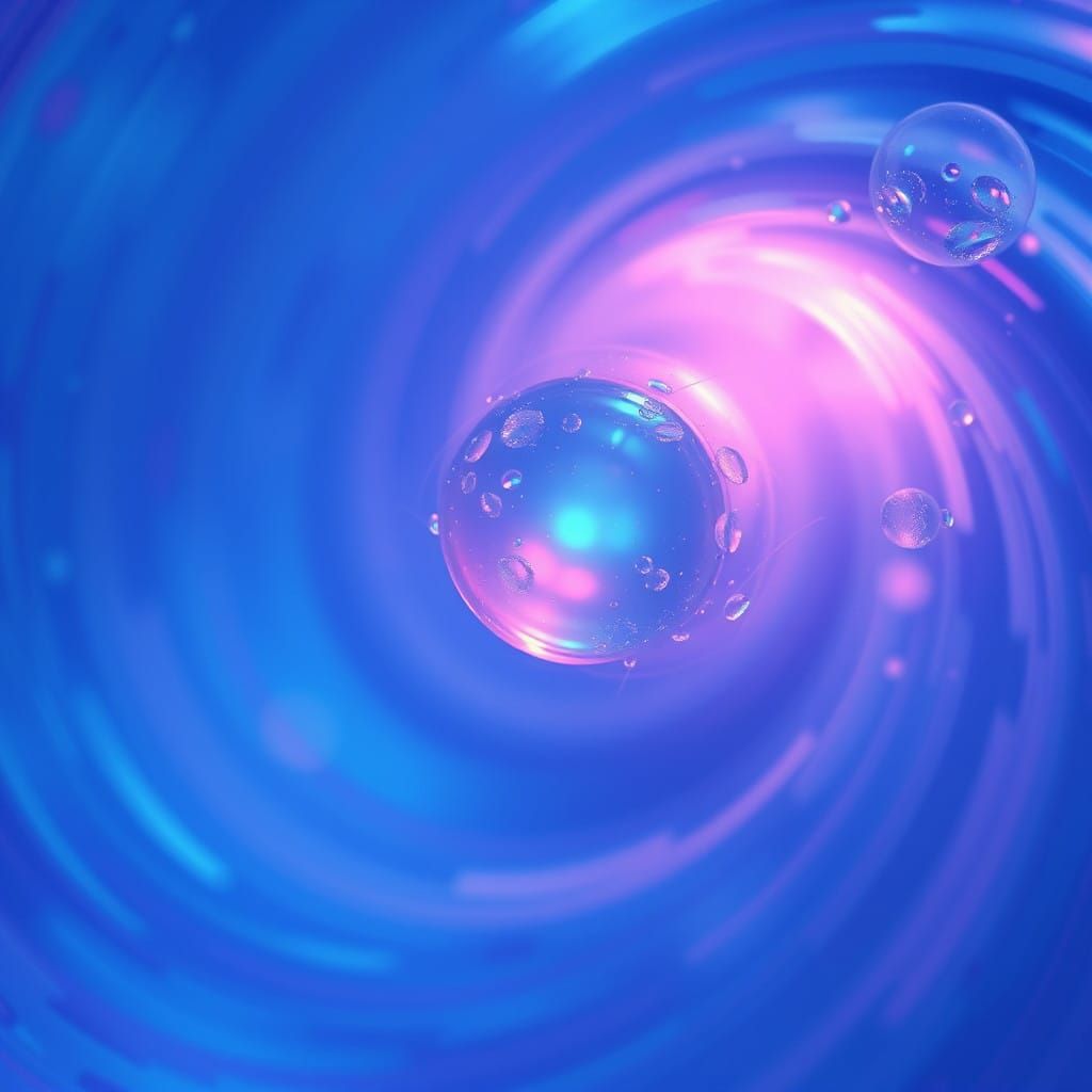 Ethereal Microscopic Lifeform in Iridescent Aura