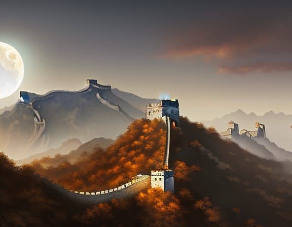 Great Wall of China Portrait, Artstation Masterpiece