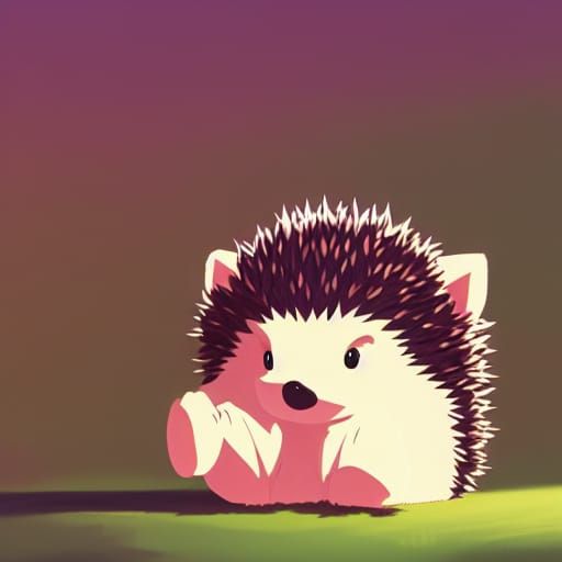 Little cute hedgehog