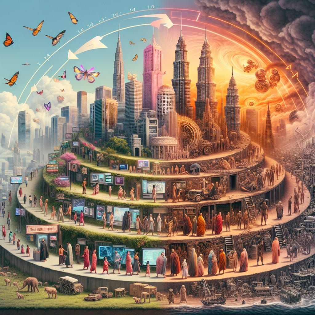 World Transformation Timeline: Realism Meets Surrealism
