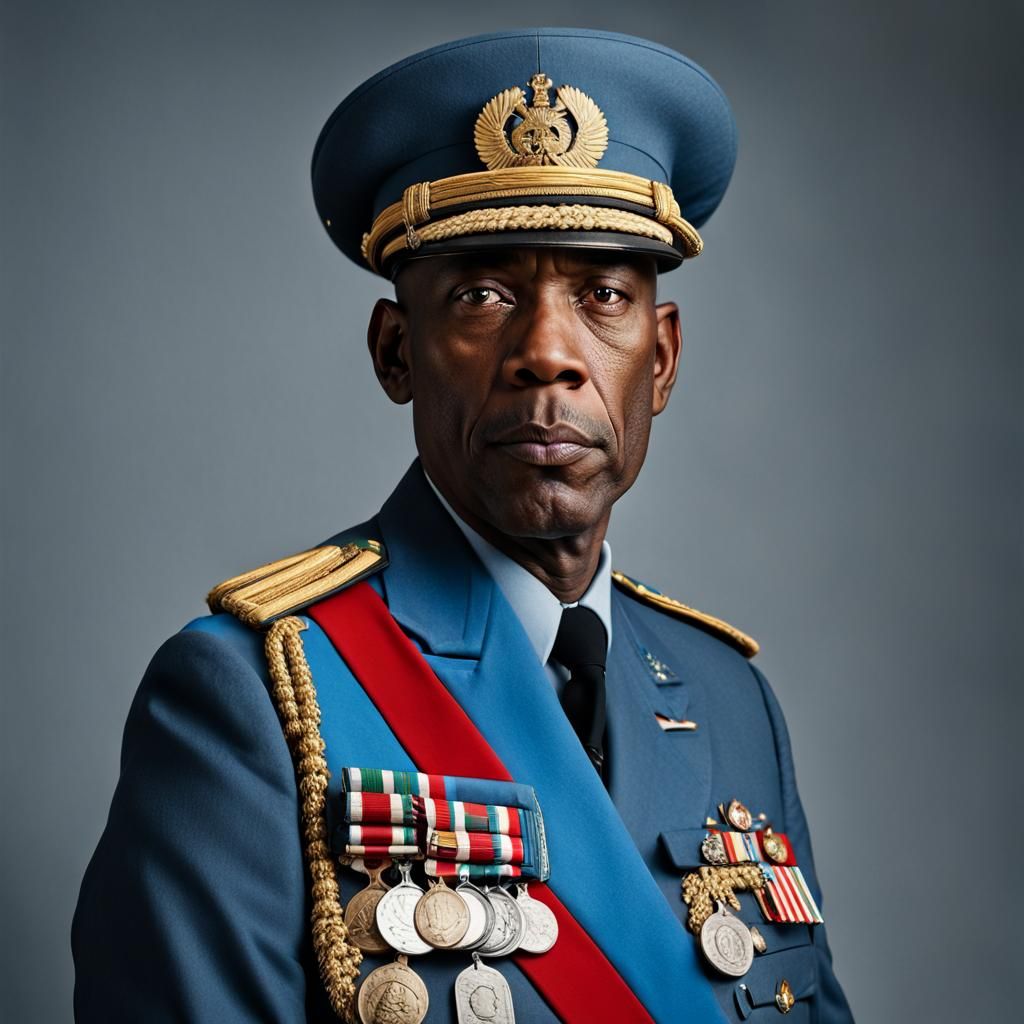 Distinguished General Portrait in Military Uniform