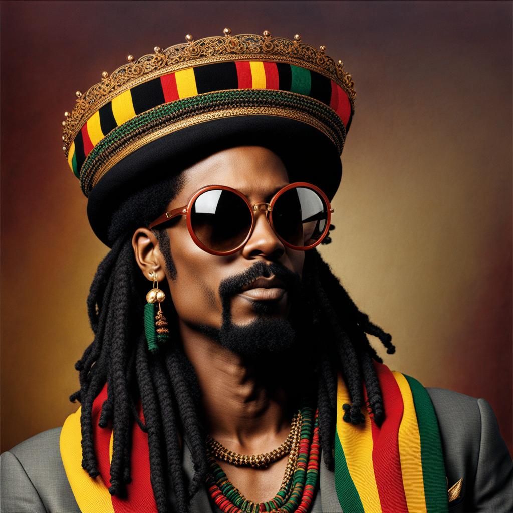 Prince with Dreadlocks Reading a Book in Africa