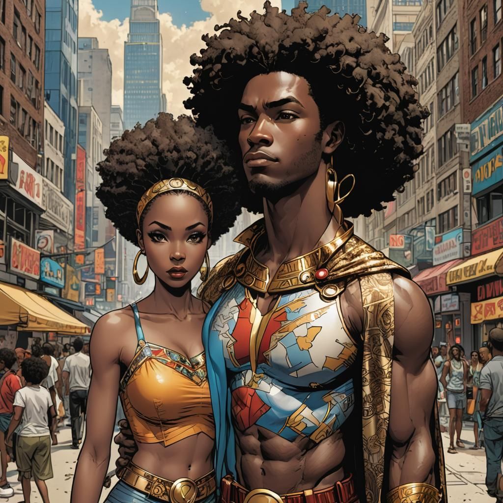 "Look, Strongman a trouble over there." "Let's go and help, Lady Lion."