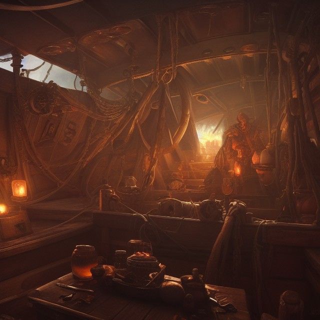 Inside The Pirates ship