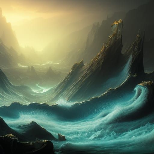 Detailed Whirlpool Fantasy Concept Art