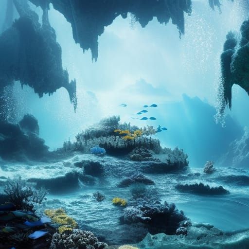 Epic Ocean Depth in a Digital Matte Painting