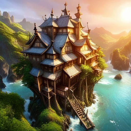 Simple AI-Generated Treehouse Image