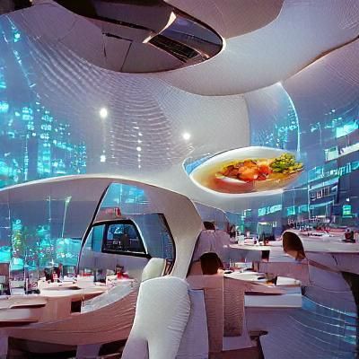 Futuristic Restaurant Interior Design