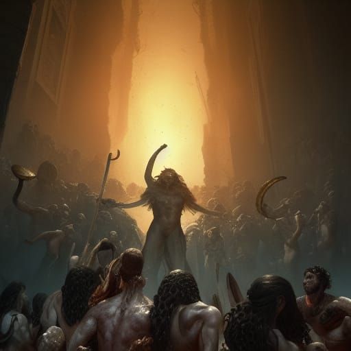 Medusa and Jason: Dark Fantasy Concept Art