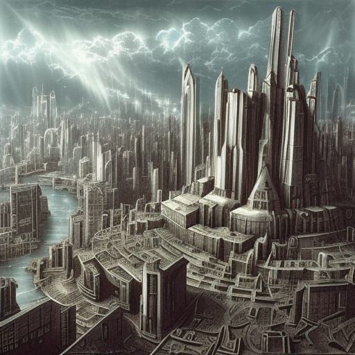 Ominous Stygian Cityscape: Meticulous Tartarus