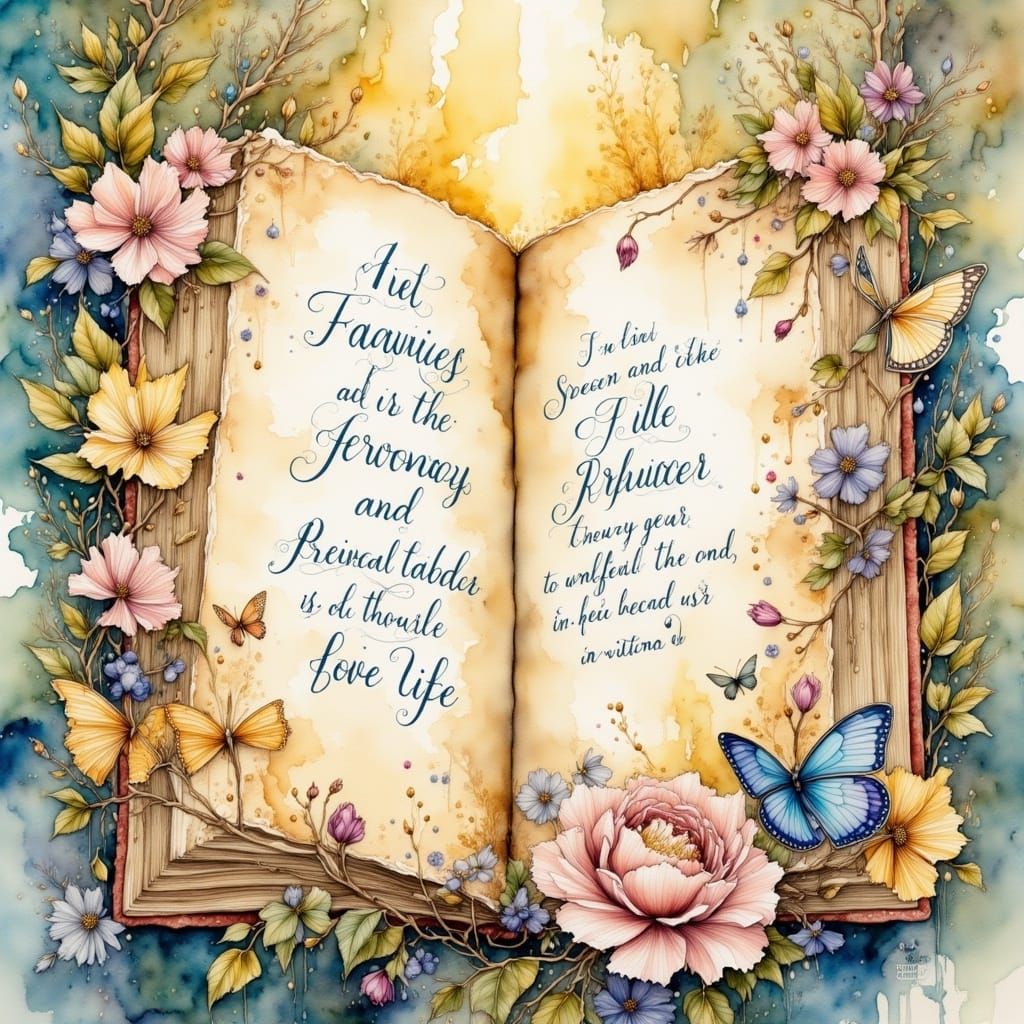 Whimsical Watercolor Fantasy Illustrations in Soft Pastel Co...