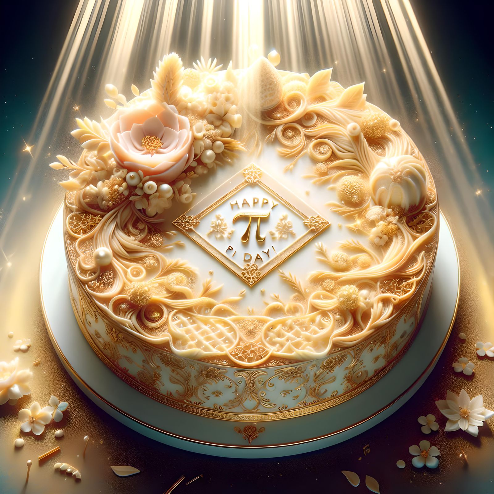 "Happy Pi  π   Day!"  cake