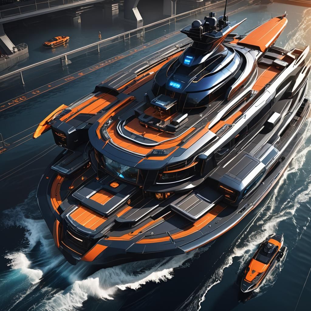 Luxurious Modern Ship Concept Art